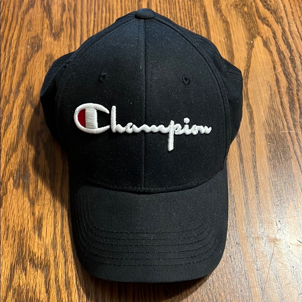 Champion Black Cap with Logo